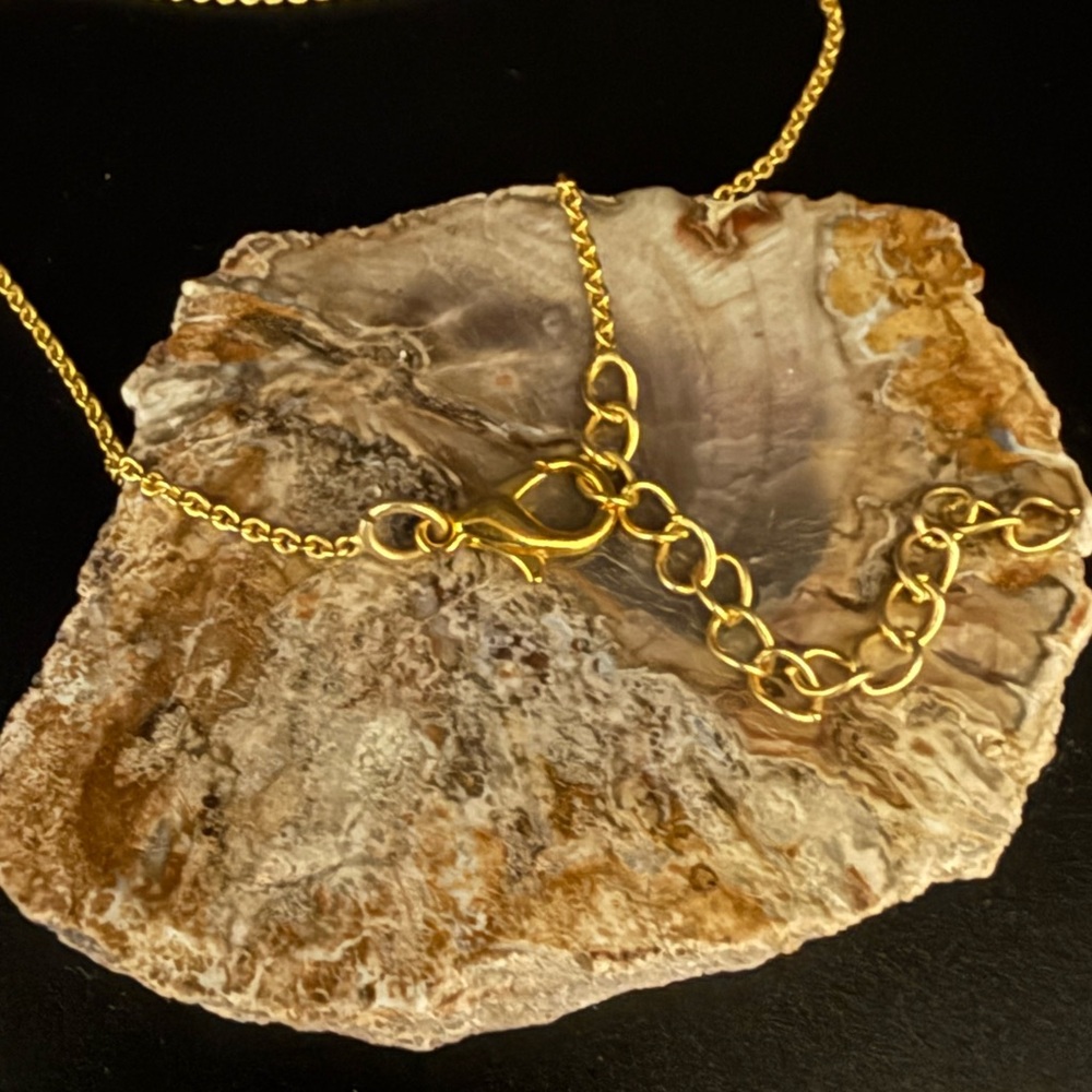 Handmade gold plated moonstone necklace - Picture 4 of 6